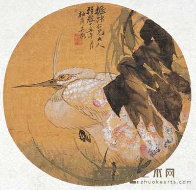 吴格 花鸟 23×23.5cm